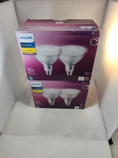 4 Pack Philips 90W Par38 Equivalent Daylight, Indoor/Outdoor, LED, 900 Lumens
