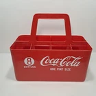 VINTAGE Coca-Cola Coke Bottle Pop Crate Carrier Plastic Holds 8, 1 Pint Bottle