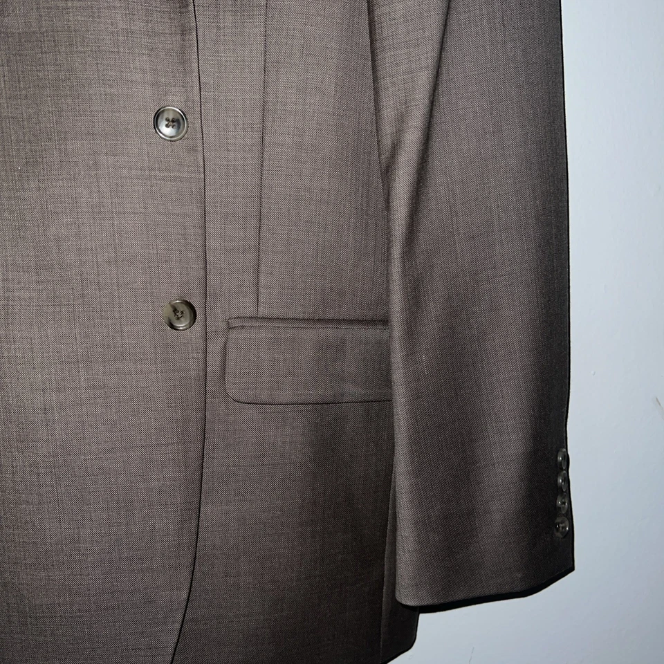 Traje de hombre marrón 2 piezas talla 42R 34Wx30L Perry Ellis Portfolio Foto 4 de 4