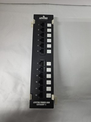 Leviton Telcom 12-Port Wall-Mount Cat5e Patch Panel, Format36, RJ45 Ethernet