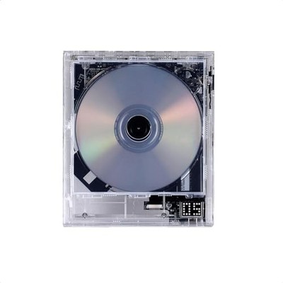 KM5 Instant Disk Audio CP1 Portable Wall-Mountable CD Player Bluetooth [Clear]
