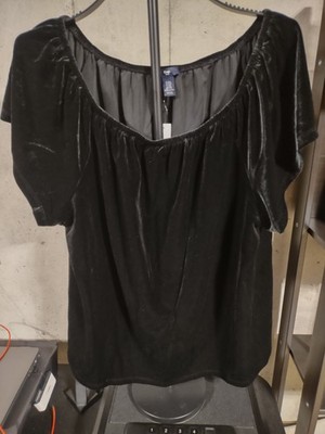 NWT - Gap - Women's Sleeveless Black Velvet Top - XXL