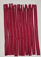 TALON USA ZIPPER RED #6 BRASS 24 INCH NON SEPARATING  VINTAGE NOS LOT 10EA