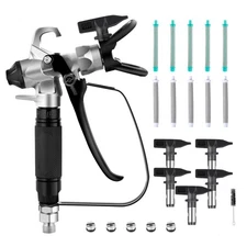 16 Pcs Airless Paint Sprayer Gun with Nozzle Guard,5 Spray Tips,10 Filtersᦁ