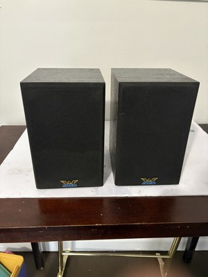 Jensen C-JR Bookshelf Speakers Black, Compact 50W Power, TESTED WORKING