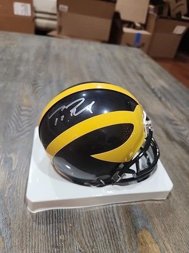Tom Brady Autographed Michigan Mini Helmet