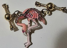 Lunch At The Ritz Carte De Jour " Pink Flamingette Links" , New In Box and RARE!