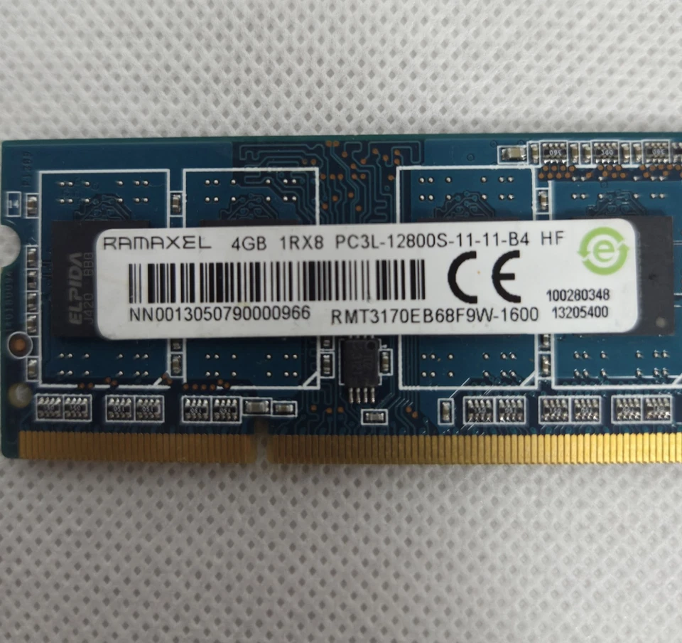4GB Ramaxel DDR3L PC3L-12800S 1600MHz Laptop RAM SODIMM 1.35V Single Stick - Image 2 of 2