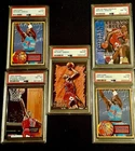 MICHAEL JORDAN ALL PSA 8 COLLECTION 5 CARDS 1996 Fleer, Skybox, 1993 Hoops.