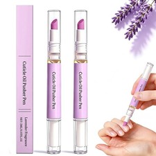 2 Pcs 2-in-1 Cuticle Oil Pusher Pen - 2026 New Ceramic Pen,No Purple