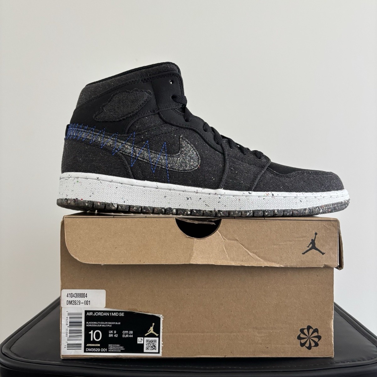 Mid Se Crater Aj1 Nike Air Jordan Mid SE Crater Black Grey US 10