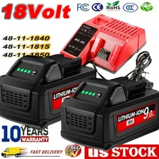 9.0Ah Battery For Milwaukee For M18 Lithium Extended Capacity 48-11-1860 Battery