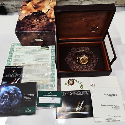 Rolex Day-Date 19018 - Seltene 18k Gold Oysterquartz - LC902 Nato Base Full Set!
