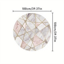  Modern Nordic Area Mat-Non-Slip Floor Mat w/Marble-like pattern in White,Pink,G