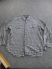 Vintage Polo Ralph Lauren Shirt Mens Large Blue Gingham Long Sleeve Button Front