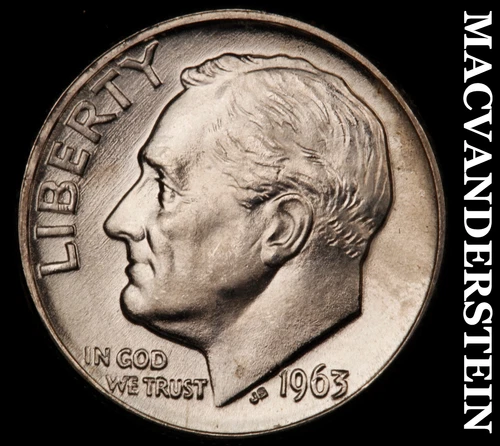 1963-D Silver Roosevelt Dime-Choice Gem BU Lustrous No Reserve #i2873