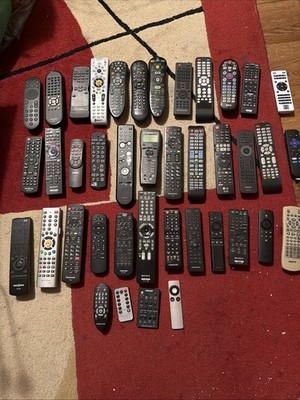 Large Lot Of 40 Vintage & Modern Remote Controls, Assorted Brands, Untested