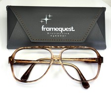 VTG HEAD FLEX 741 AMBER Unisex Tortoise Brown Aviator Eyeglasses FRAMES ONLY
