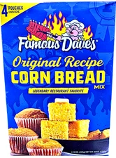 Famous Dave's Original Corn Bread Mix 4 Pouches x 15 Ounce EXP 12/2026