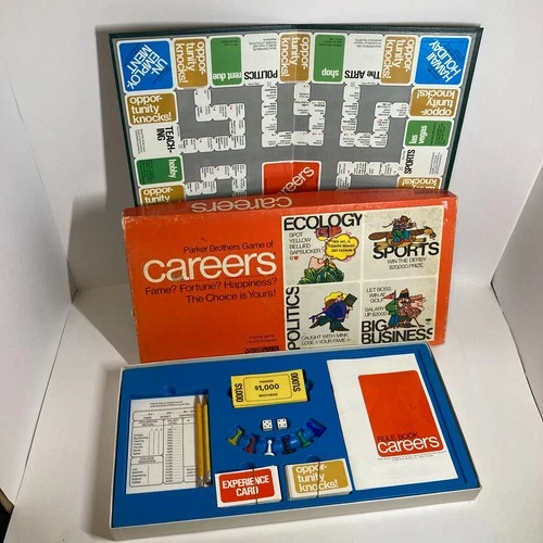 Vintage 1971 Careers Board Game by Parker Brothers Complete Family Game