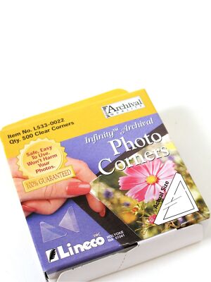 Lineco Infinity Clear Photo Corners - pack of 500