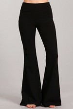 🦋 Chatoyant Ponte Flare Bell Bottoms Black Small🦋