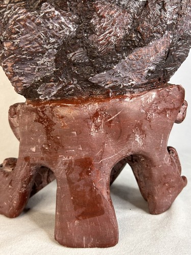 Einzigartige Guan Yin Bodisattva Speckstein Geode Ozeanszene Welle asiatische Schnitzerei Glück - Bild 8 von 24