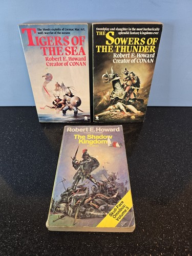 Vintage 3 X Robert E. Howard Novels Creator Of Conan 1970s UK Early Editions  - Afbeelding 1 van 24