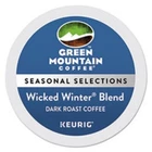96 PACK GREEN MOUNTAIN WICKED WINTER BLEND DARK ROAST K CUPS BULK PACKAGING
