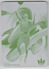 2021-22 Panini Court Kings Celtics Jayson Tatum Modern Strokes Yellow Plate 1/1