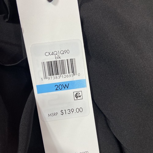 Calvin Klein Jumpsuit Womens 20W Black Straight Leg Short Sleeve New - Picture 8 of 13
