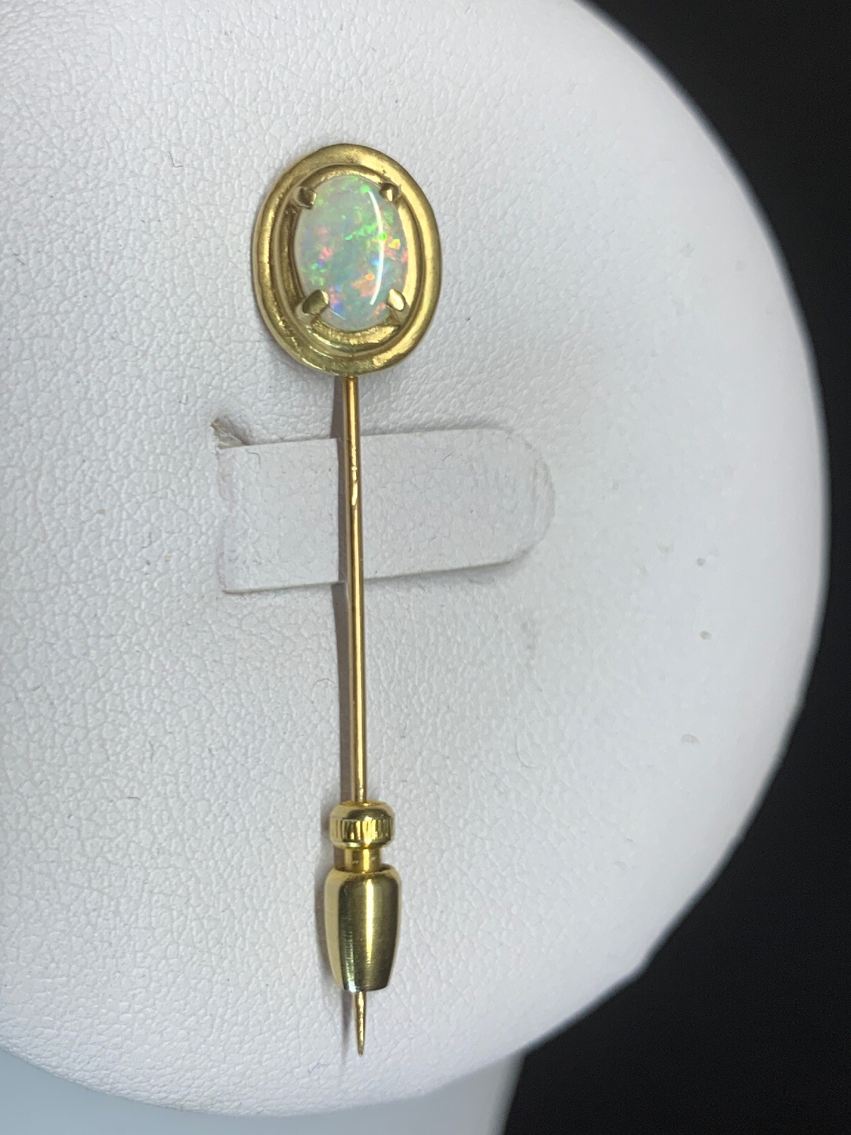 VTG 14k Yellow Gold Opal Ladies Pin - image 1