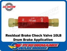 Cal Custom 10LB Residual Check Valve, Suit Drum Brakes, CAL-4499