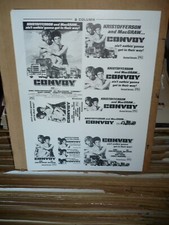 CONVOY, orig uncut 6", 8", & 9" ads Sam Peckinpah, Kris Kristofferson