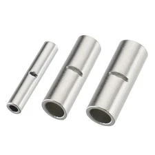 75pcs Copper Metal Uninsulated Wire Ferrule Cable Crimp Terminals Butt Connec...