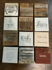 Reclaimed Wood Sign Farmhouse Inspirational 6x6in Handmade, Small Business