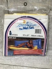 NEW Vintage Inflatable Air Mat Orange & Yellow The Wet Set 72" x 27 Raft