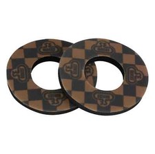 SE BIKES GRIP DONUTS - DONUTS-BIKE LIFE-CHECKERED DONUTS-CHECKERBOARD GOLD/BLACK