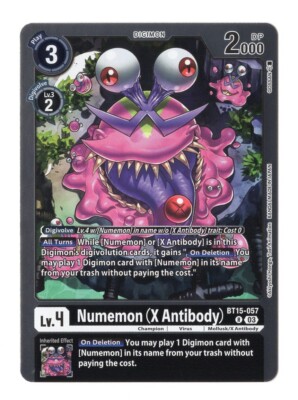 Digimon Card - (NM) Numemon (X Antibody) BT15-057 - Bandai