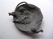 1920s / 1930s - Spelter Trinket Dish Horse Riding Child Jokey - Diameter 13 cms