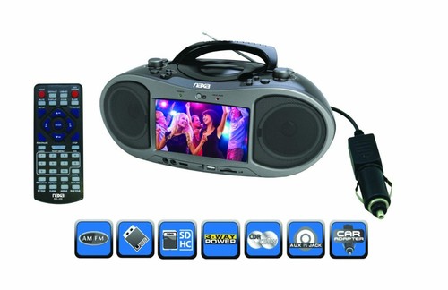 7" Bluetooth® DVD Player/Boombox Combo w TFT/LED Display & ATSC Tuner (NDL-256) - Picture 2 of 2