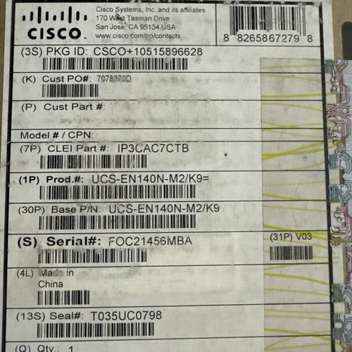 Cisco UCS-EN140N-M2/K9 UCS E Series NCE 4 Core 8GB RAM 200GB SSD ***NEW NOB*** - Picture 2 of 6