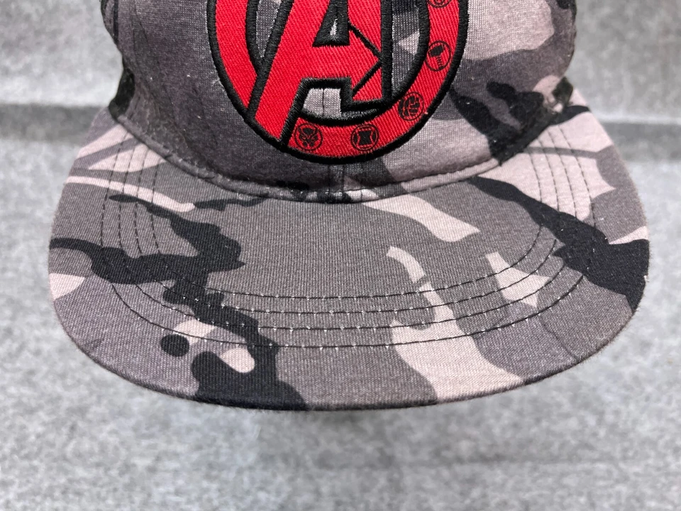 Gorra Marvel Avengers Snap Back Jóvenes Niños Talla Única Gris Camuflaje 100% Algodón Héroe Foto 3 de 4