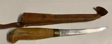 Vintage Fillet Knife with Sheath, 4" Blade, 8" Knife