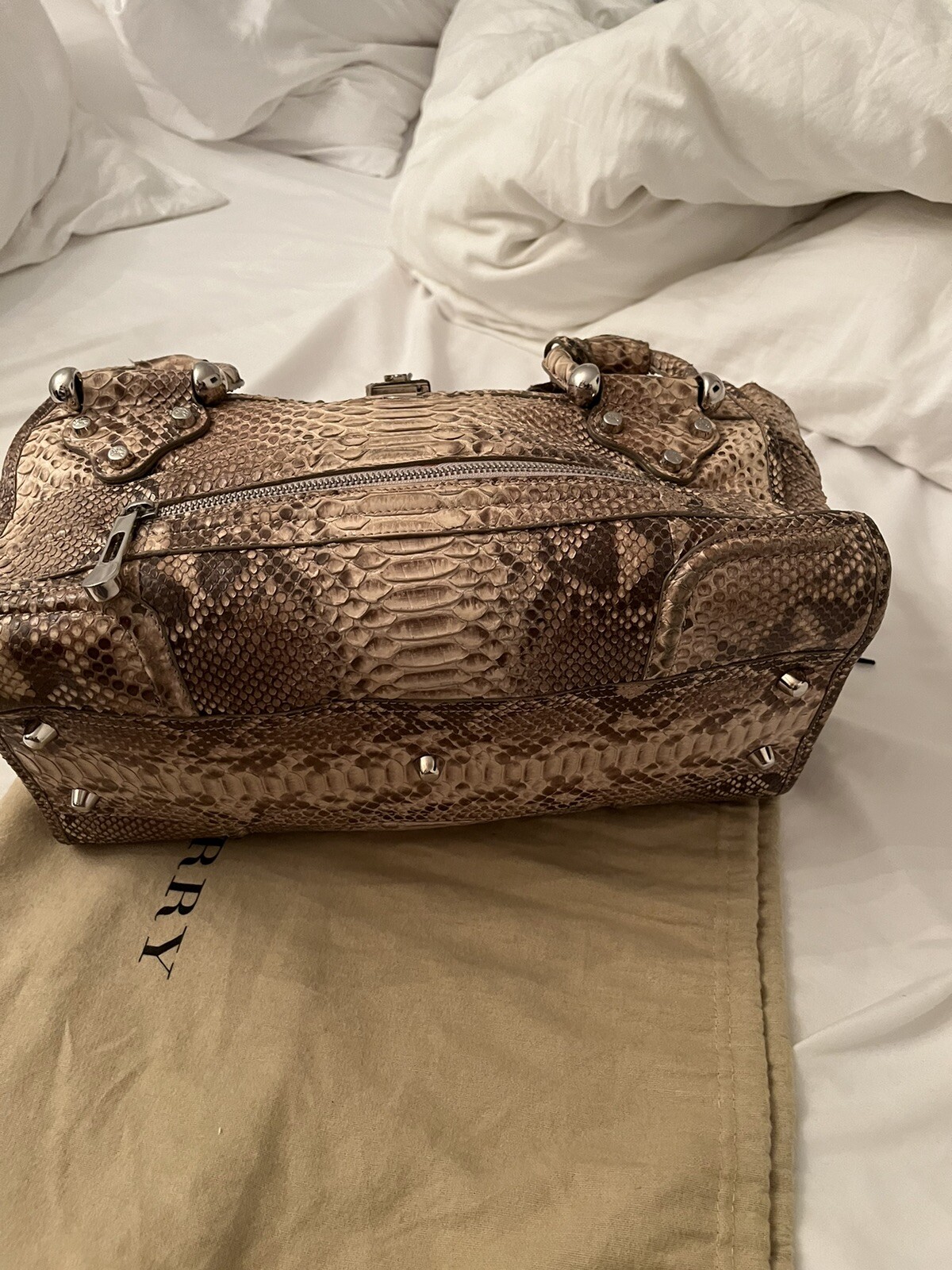 Burberry Limited Edition Python Design Leather La… - image 7