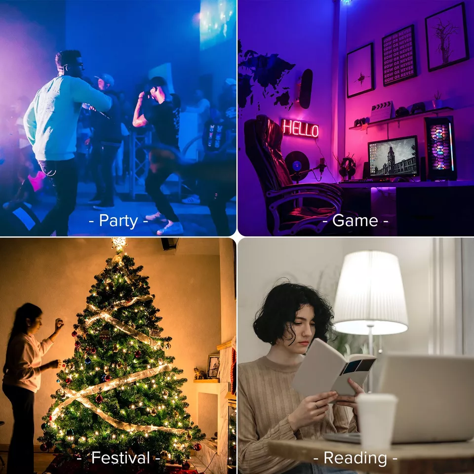 SANSI RGB Light Bulb Timing Dimmable 2000LM 120W Equiv. A21 LED Color W/Remote - Image 3 of 4