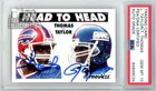 Thurman Thomas/Lawrence Taylor 1991 Pinnacle Head To Head Auto Card PSA/DNA 10