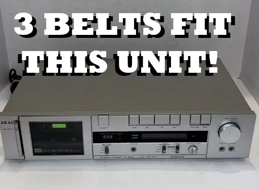 3 PCS BELT KIT FITS AKAI CSF 14 CS F14 CASSETTE PLAYER (3 NEW BELTS) NICE! - Image 2 of 2