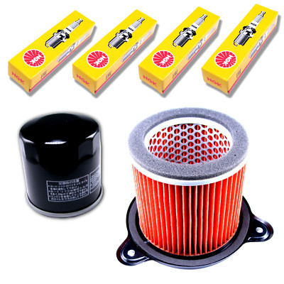 Honda Transalp Wartungskit Wartungspaket Für Honda XL600V/XRV650 (1987-2000) – Öl, Filter & Zündkerzen (4L 10W40 Inspektionspaket Opel