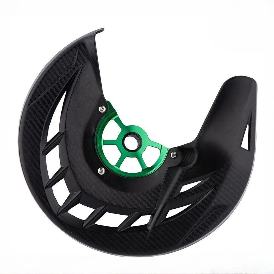 Front Brake Disc Rotor Guard Black For Kawasaki KX250 KX250F KX450F KLX450R Foto 4 de 4